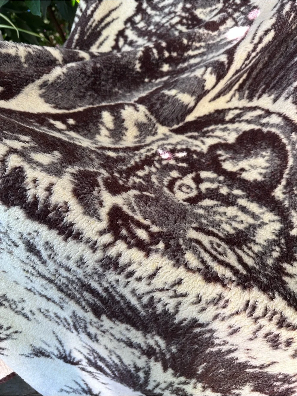 Vintage MORA Blanket Tiger Cubs Reversible 78